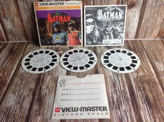 Vintage Viewmaster Batman Reels X 3 From 1966 Adam West Tv Show