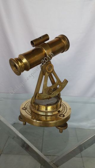 Ali Date 6 " Telescope W Compass Nautical Brass Collectible Good Gift