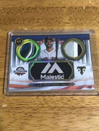 2019 Topps Triple Threads J.  D.  Martinez All Star Majestic Patches 1/1 Red Sox