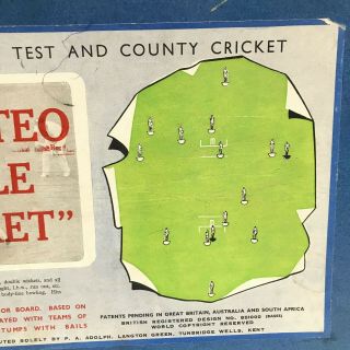 SUBBUTEO Table Cricket Vintage 1965 Collectable Game With Instructions TH351837 3