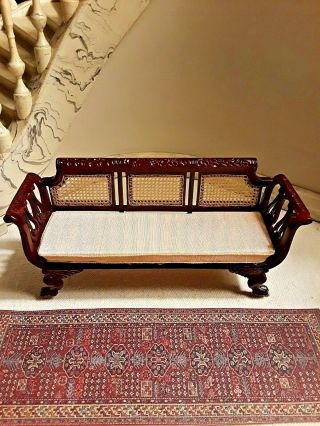 One American Empire Style Sofa By Bespaq,  Doll House Size 1:12 Scale
