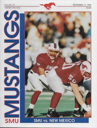 1994 Smu Mustangs Vs Mexico Lobos College Football Program,  Newspaper Clip