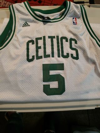 Rare Vintage Adidas Kevin Garnett Boston Celtics Authentic Sewn Home Jerssey Xxl