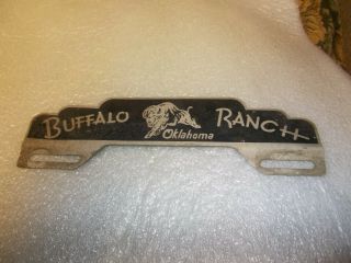 Vintage Buffalo Ranch Oklahoma License Plate Topper