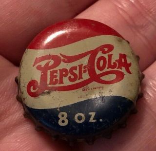 Vintage Rare Early Pepsi Cola Advertising Double Dot 8oz Bottle Cap