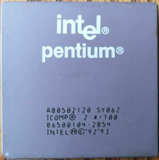 Intel Pentium 120 Cpu | Socket 7 | A80502120 | 120mhz | Ceramic