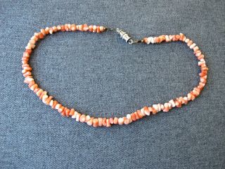 Vintage Real Coral Beads Collar Necklace