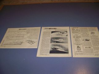 Vintage.  " Jets - A - Bout " Air - Boat.  R - C Plans/photos/details.  Rare (459r)