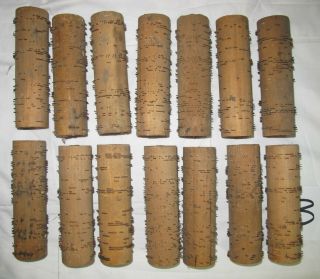 14 Antique Concert Roller Organ Cobs Music Song Cylinders 3