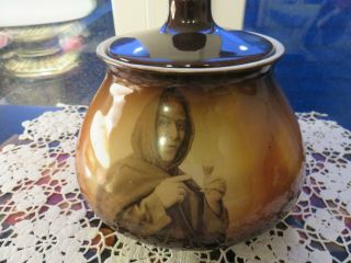 Antique Warwick China Ioga Humidor Tobacco Jar Monk W/ Sherry Winea.  31 Usa