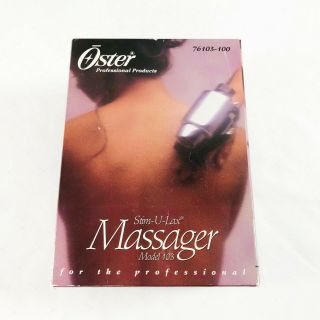 Vintage Oster Stim - U - Lax Professional Body Massager 103 Handheld Vibration Metal
