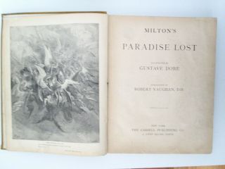 Antique Edition Milton Paradise Lost Illustrated by Gustave Dore - Rare Book 2