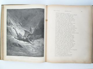 Antique Edition Milton Paradise Lost Illustrated by Gustave Dore - Rare Book 3