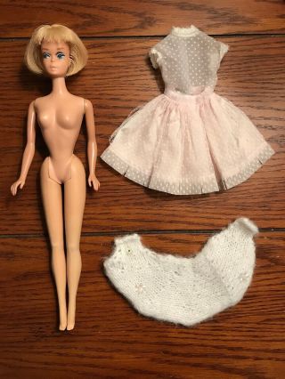 Rare Vintage Barbie 1958 Mattel American Girl Transitional Body Blonde Page Boy
