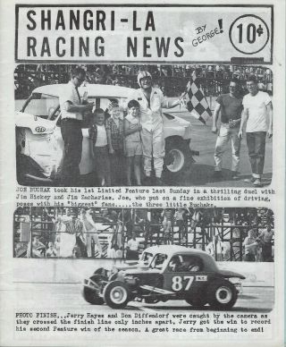 1968 Shangri - La Speedway Modified Program - Jerry Hayes - Db