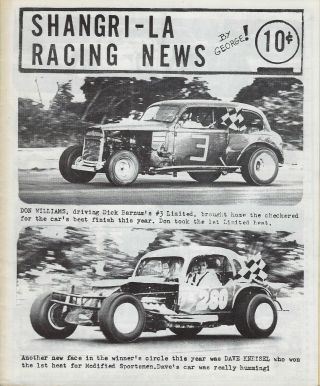 1968 Shangri - La Speedway Modified Program - Dave Kneisel - Db