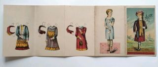 Antique Paper Doll Lithograph Peter G.  Thomson Trade Card Ephemera 1880s Alice 3