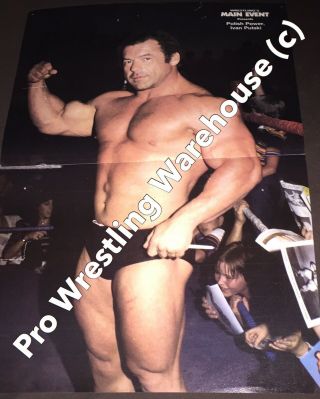 Ivan Putski,  Wrestling Poster,  Posed,  2 Sided,  ”polish Power”,  Wwwf,  Wwf,  Wwe,  Nwa,  Swcw