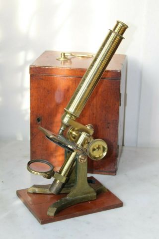 Antique 19th Century Cased Bar Limb Microscope