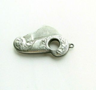 Old Antique Victorian Solid Silver Sterling Cigar Cutter Fob