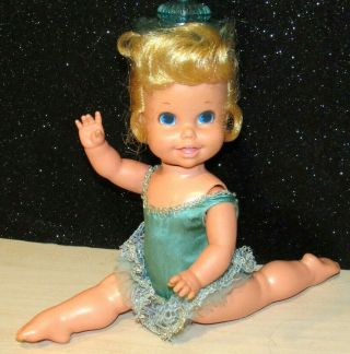 Vintage 1969 Mattel Baby Dancerina Ballerina Dancing Doll Tutu Blonde -