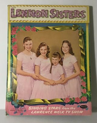 1957 Lennon Sister Paper Dolls Whitman Publishers Triple Fold Out Background