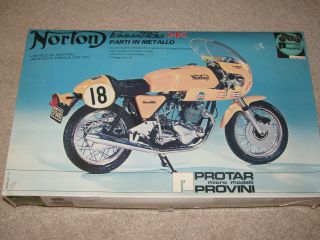 Vintage Protar 1/9 Scale Norton 750 Commando Race Bike - Plastic & Metal Parts