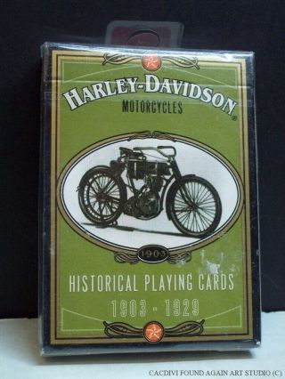 Harley Davidson Playing Cards Old Motorcycles Deck 1997 Vtg