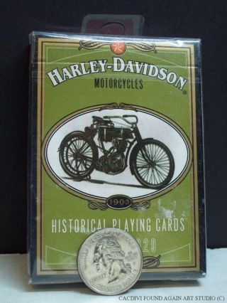 Harley Davidson Playing Cards Old Motorcycles Deck 1997 Vtg 2