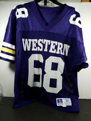 Vintage Western Illinois University / Game Football Jersey / 68 / Size 50