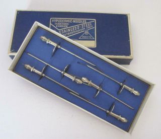 Ww2 German Medical Boxed Set 6 Hypodermic Needles - Injecta