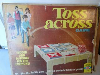 Vintage 1969 Ideal Toys Toss Across Game W/ Box No Bags