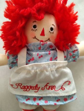 Vintage Knickerbocker 8” Raggedy Ann Doll I Love You Heart On Chest Shipp