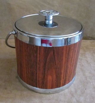 Serv - Master Ice Bucket Mid Century Creations Vintage Barware Brown Mad Men