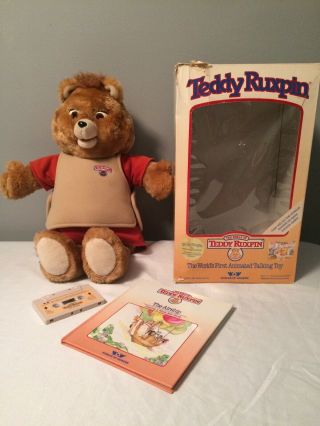 Teddy Ruxpin - Vintage - 1985 - With Storybook And Cassette All Parts