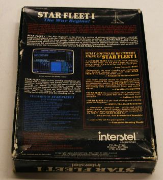 Highly Rated Star Fleet I by Interstel for Atari ST 2