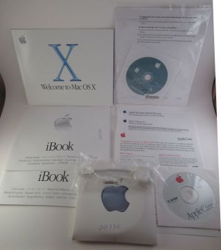 Apple Ibook G3 Dual Usb Discs & Manuals Complete Pack Os 9.  1 & 10.  0.  3