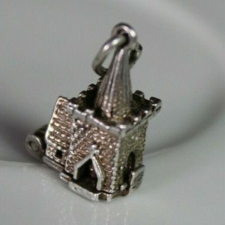 Vintage Sterling Silver 925 Charm Bracelet - Opening Church To Bride & Groom
