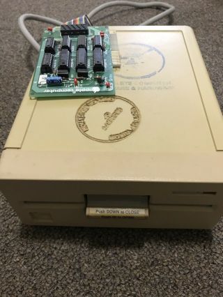 Vintage Apple Ii 5.  25” Floppy Drive With I/o Controller Card