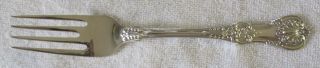 English King Tiffany Sterling Silver Large Serving Cold Meat Beef Salad Fork