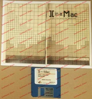 Vintage Apple Macintosh ][ in a Mac Apple II emulation software on 800k disk 2