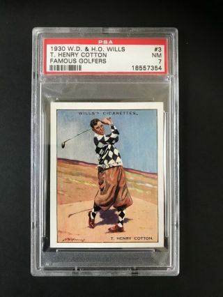 1930 W.  D.  & H.  O.  Wills Famous Golfers: T Henry Cotton 3 Psa Grade 7