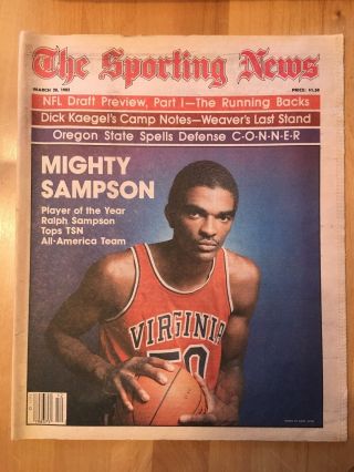 The Sporting News March 20,  1982 Ralph Sampson University Of Virginia Uva