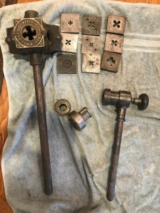 Vintage/antique Warco 3 Way Pipe Threader And Accessories