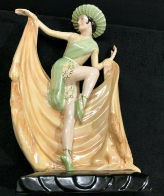 Post War Late Art Moderne / Mid - Century Show Dancer Ceramic Or Porcelain Figure