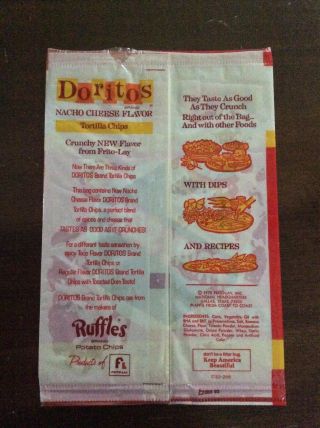1972 Doritos Nacho Cheese Flavor Tortilla Chip Bag Frito - Lay 2