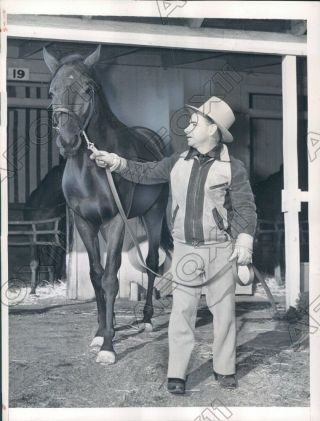 1945 Santa Anita Hof Jockey Johnny Longden Ban On Racing Press Photo