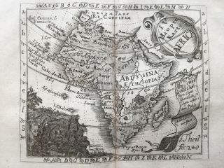 Desing Engraved Map Of Africa - 1741