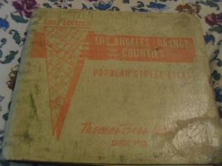 1981 Thomas Bros Maps Los Angeles Orange Counties Popular Street Atlas