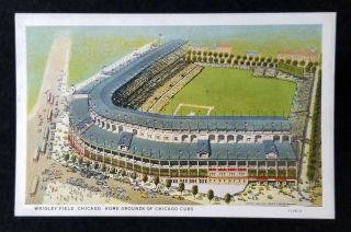 1930s Chicago Cubs Vintage Postcard Wrigley Field Cubs Park